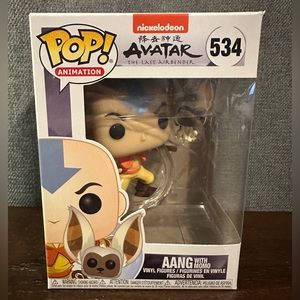 Funko POP Avatar The Last Airbender Aang with Momo Figure #534
